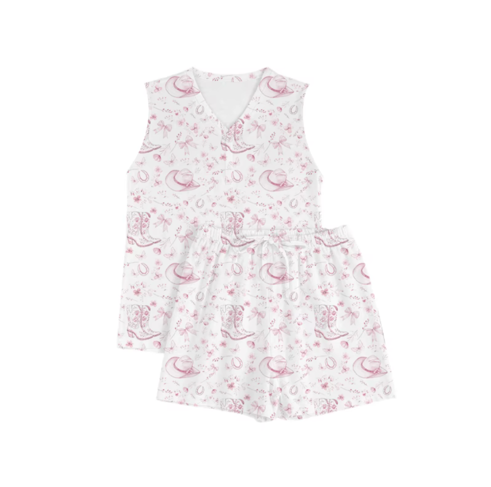 Cowgirl Cutie Bamboo Shorts Set (READY TO SHIP)